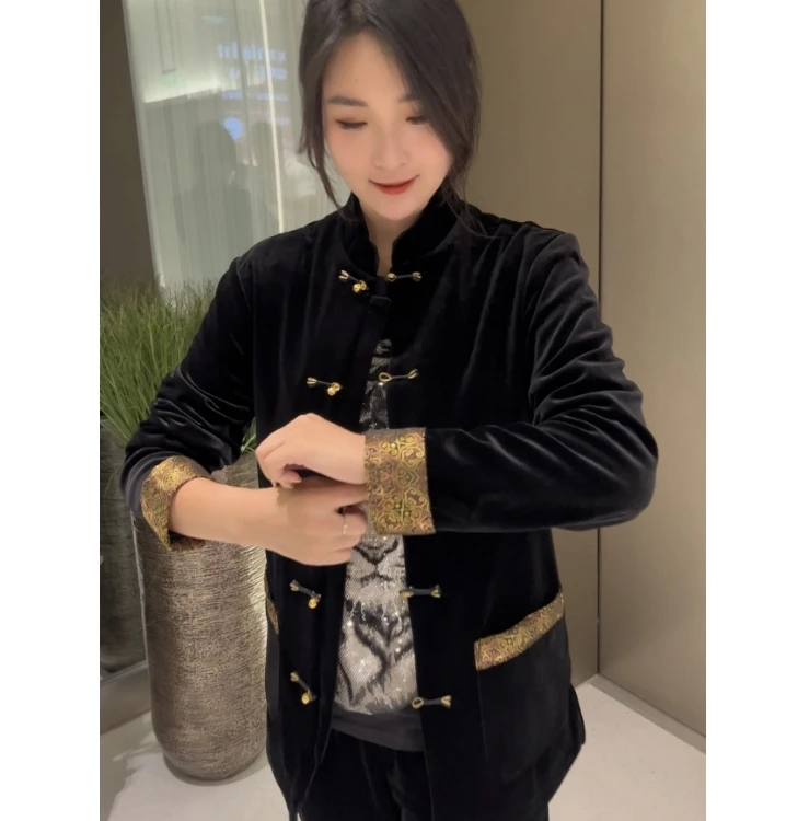 【黑水路专属】2808男士新款时尚休闲唐装外套