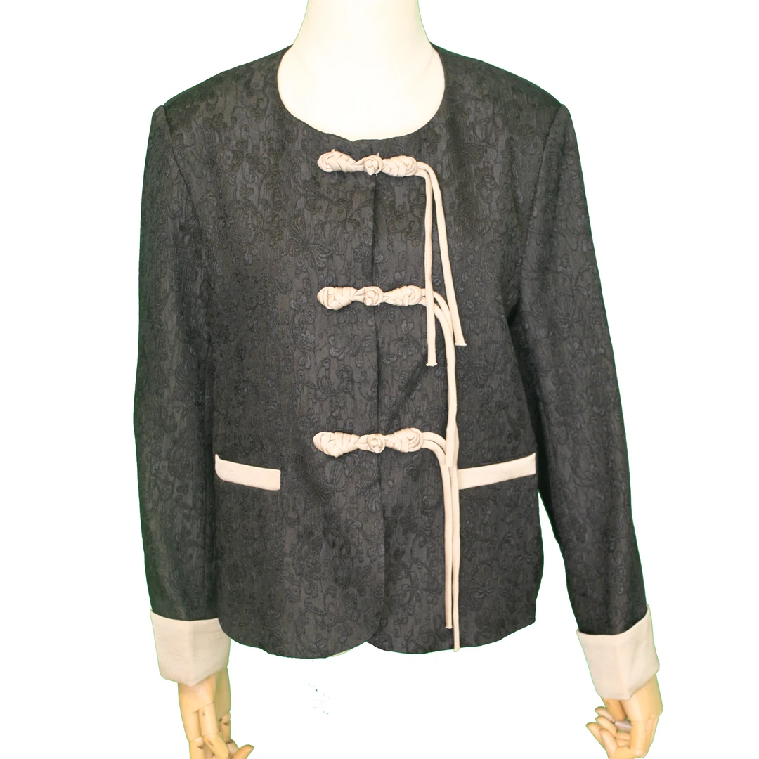 蛇年新款上衣女外套时尚复古中式国风重工百搭设计师650-687