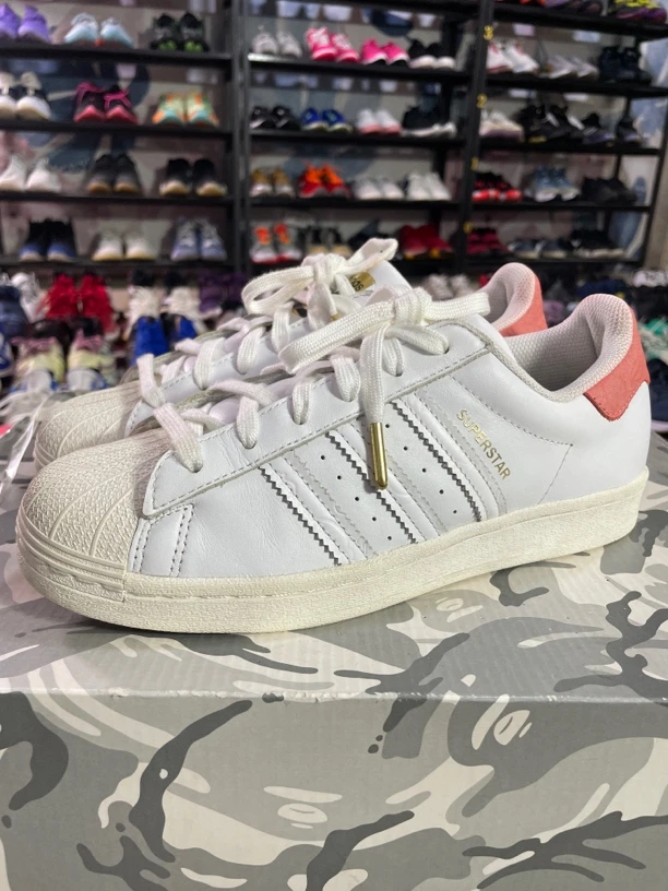 38.5码/adidas Originals Superstar 贝壳头 板鞋 闪光红