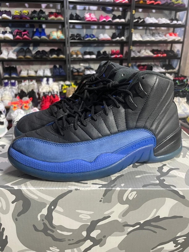 40.5码255/Air Jordan 12 潮流复古 篮球鞋 Game 黑蓝/公价1739