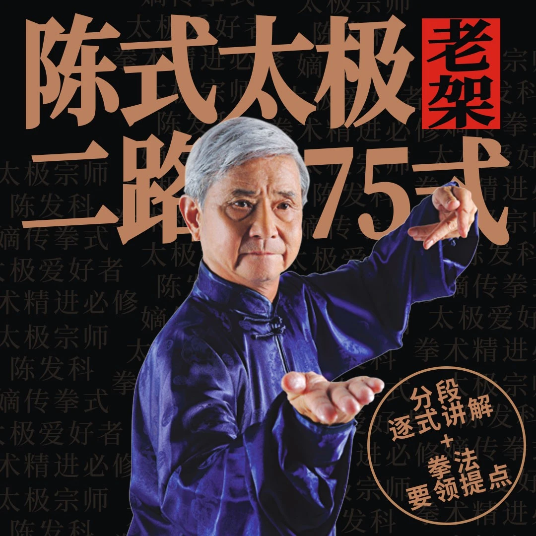 陈式太极拳老架二路七十五式 陈氏陈发科创名师教学健身养身武术