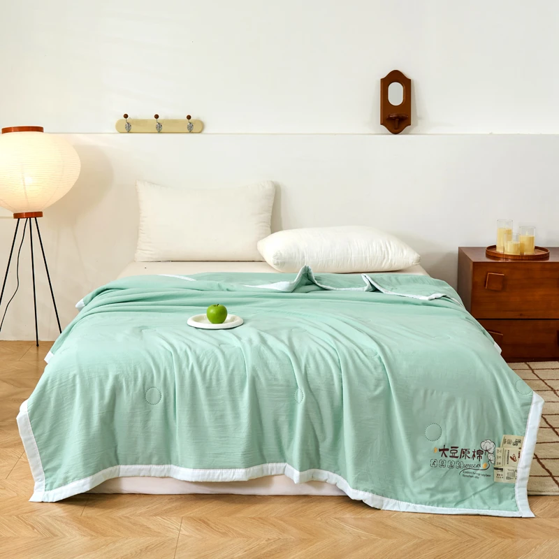 【A类原棉】细腻学生宿舍薄款纯色可机洗透气家用单人夏凉被夏被