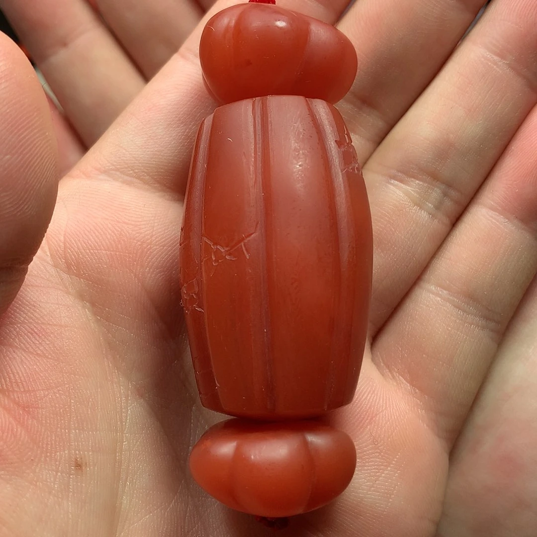 南红玛瑙1未镶嵌藏式老瓜珠
