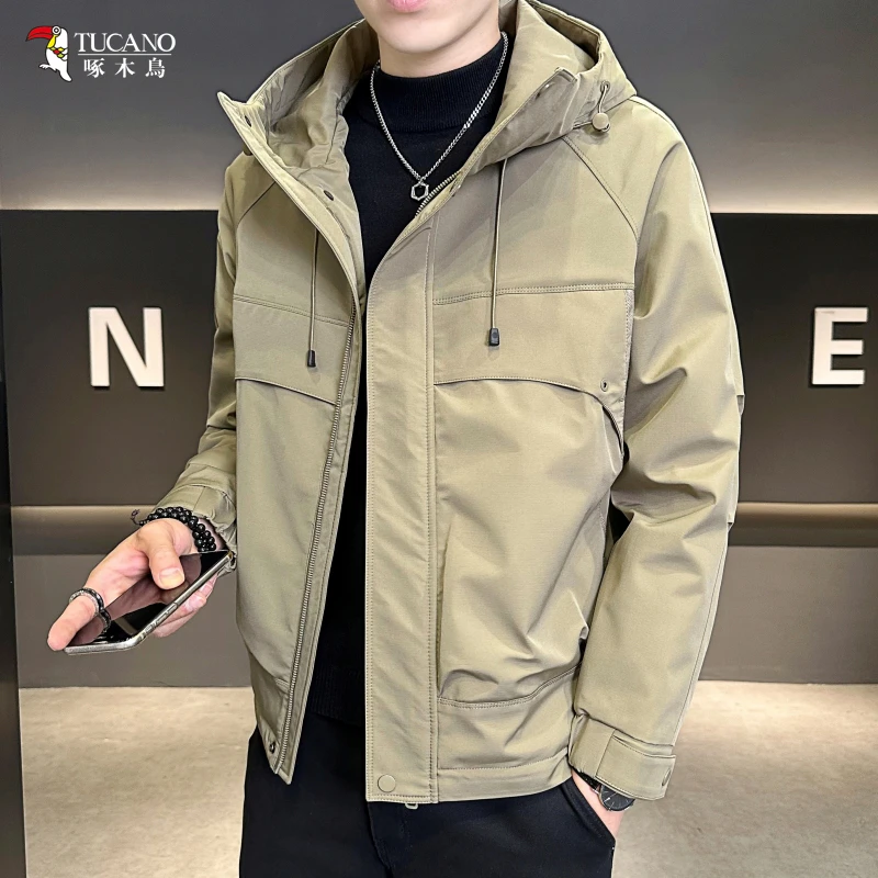 TUCANO/啄木鳥男士男款加棉夹克休闲时尚加厚保暖潮流连帽外套