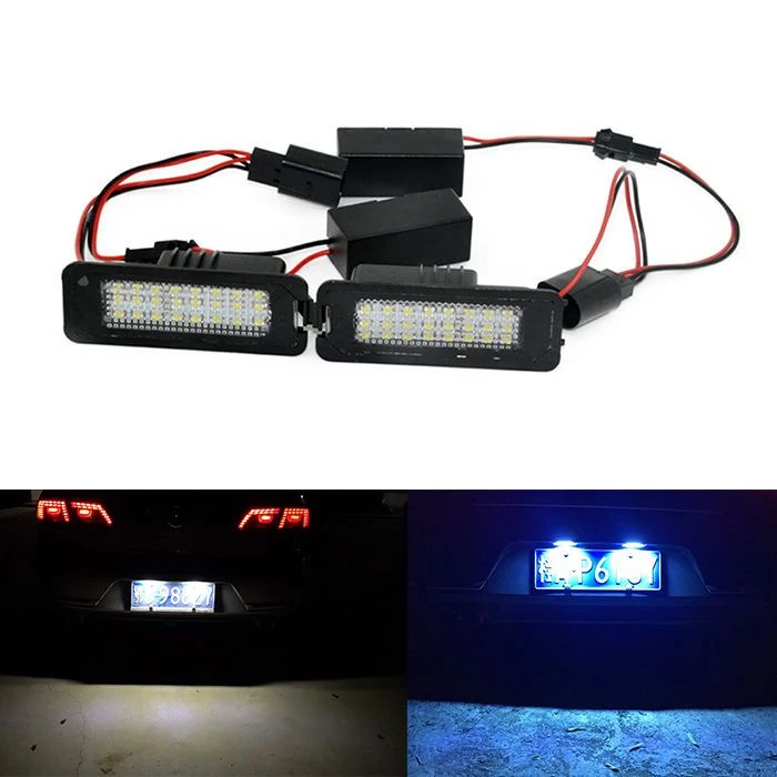 迈腾CC凌渡尚酷Polo甲壳虫LED牌照灯总成后车牌灯改装冰蓝白光