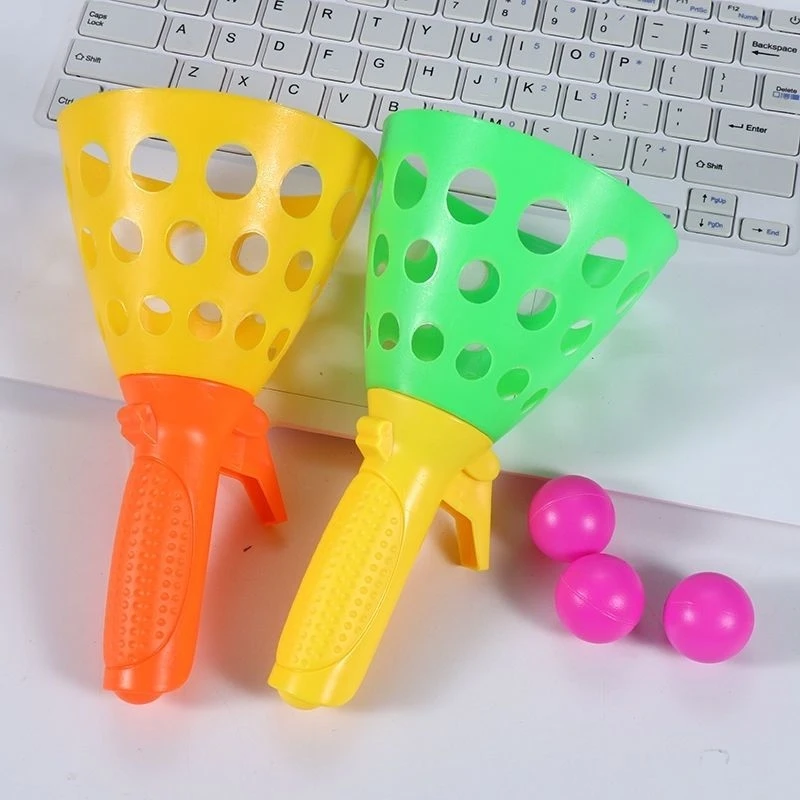 儿童发射对接球玩具双人游戏抛接球亲子互动创意玩具户外室内运动