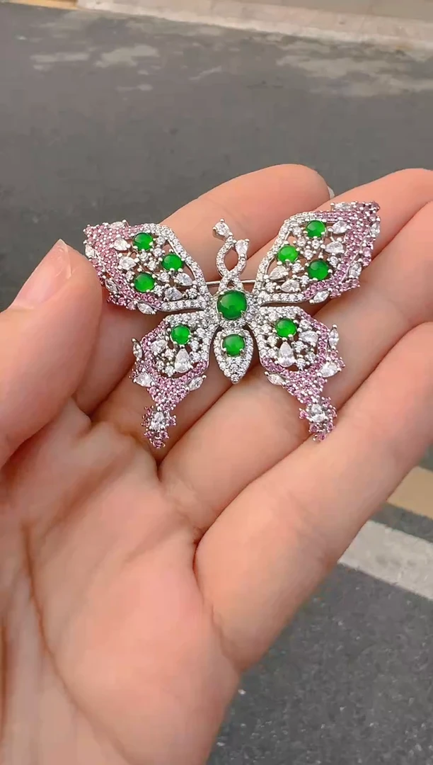 【闪购商品】翡翠吊坠银S925镶嵌8 多样性发货