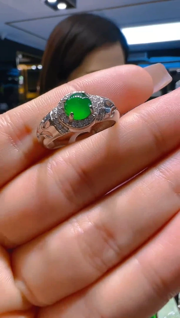 【闪购商品】翡翠戒指银S925镶嵌3 多样性发货