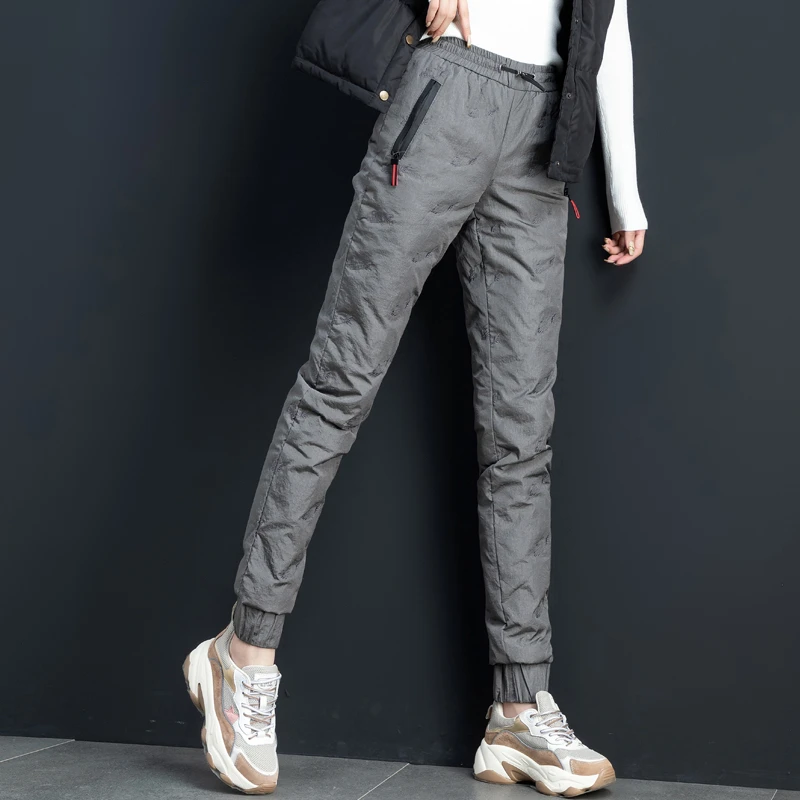 高档羽绒裤女款2024新款爆款外穿冬季裤子加厚白鸭绒保暖加绒棉裤