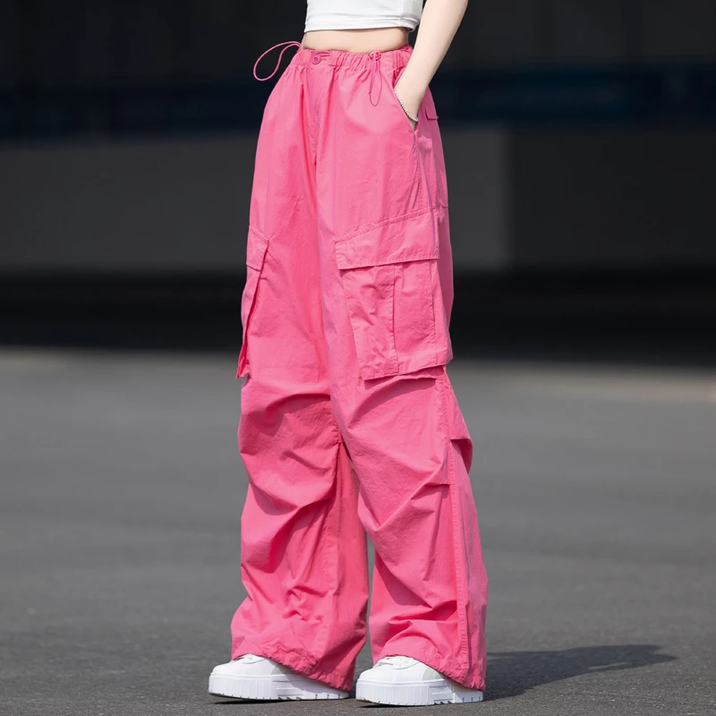 网红时尚工装裤子女爆款2025新款阔腿裤夏季薄款休闲裤炸街风女装