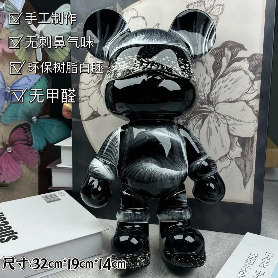 轻奢玄关摆件diy手工暴力熊新房客厅电视柜装饰品摆件酒柜乔迁礼