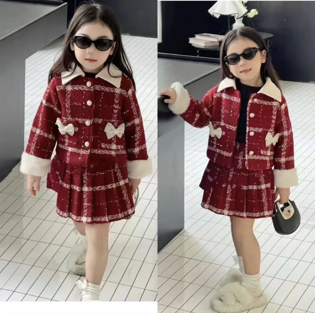 连衣裙公主春秋纱网纯色女童中小童