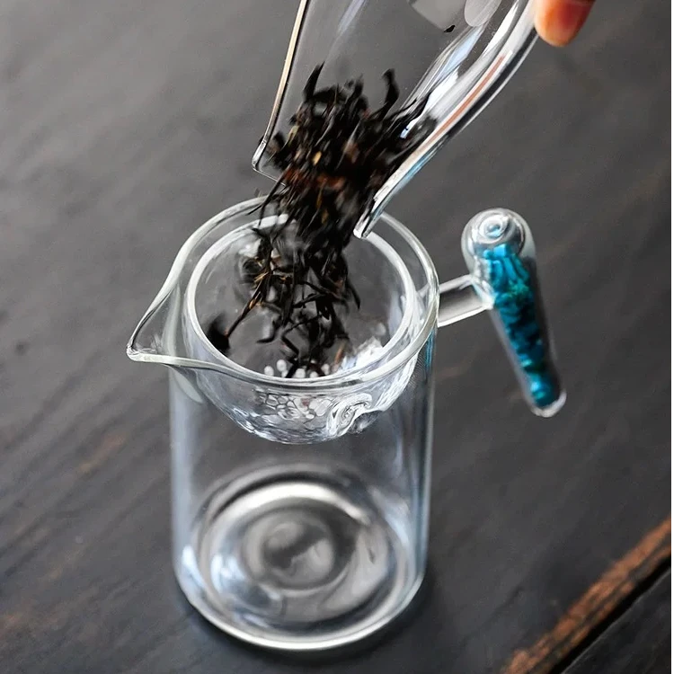 晶焱高档半月逍遥公道杯自带可拆卸茶漏泡小青柑神器带滤网公道杯