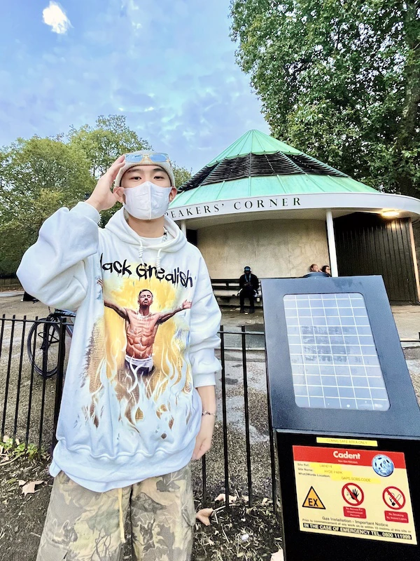 shic 原创格拉利什摇子曼城创意人像印花连帽卫衣男宽松潮牌春秋