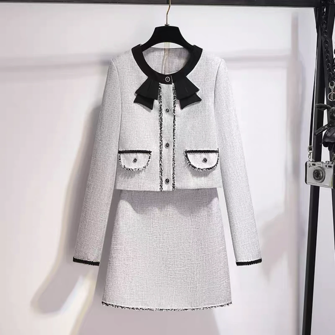 【龙哥专属】 D3F1263XB 秋季新款优雅气质时尚套装