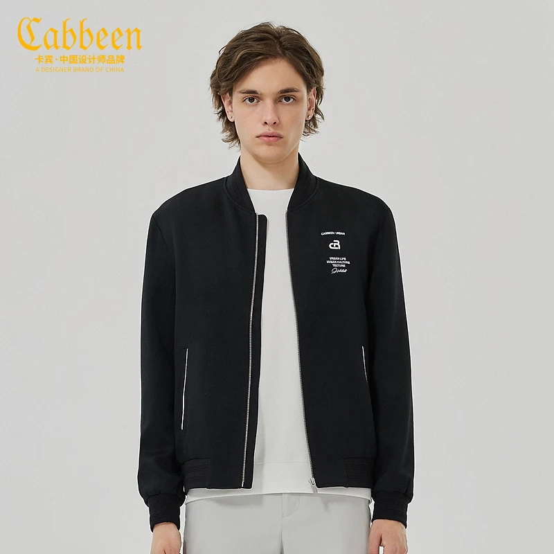 CABBEEN卡宾男装刺绣夹克秋款休闲宽松外套时尚舒适2223138005