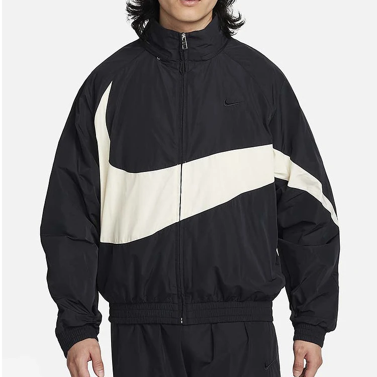 Nike耐克男子梭织夹克外套宽松叠搭刺绣轻便柔软舒适FB7878-010