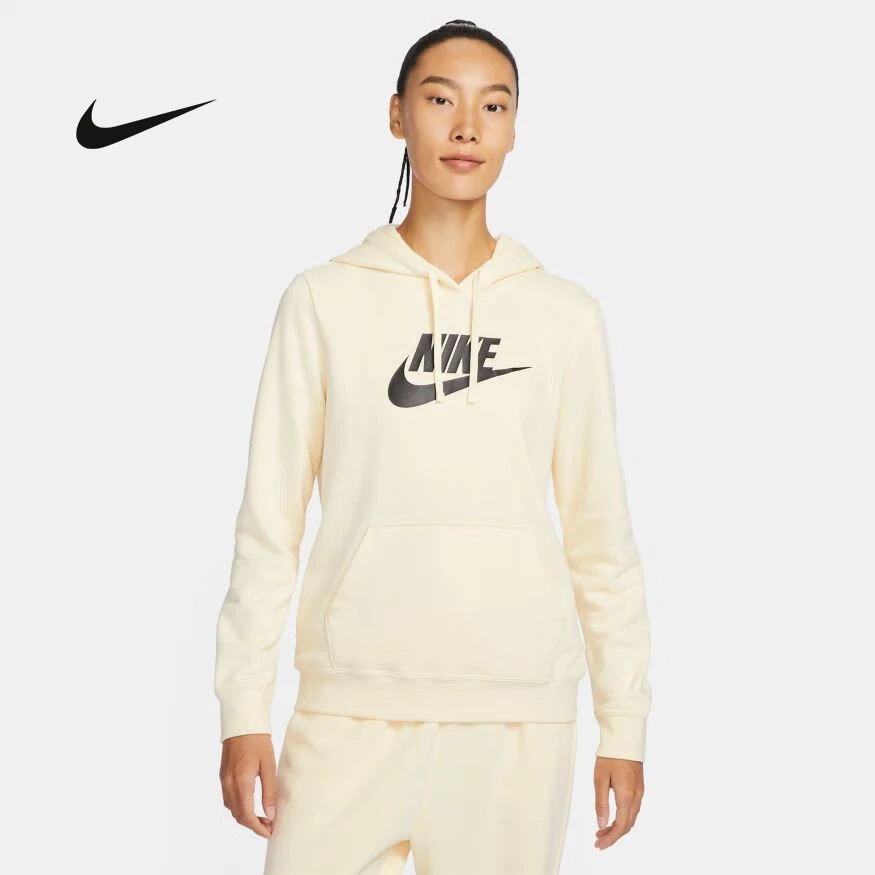 NIKE耐克卫衣女冬新款运动经典LOGO连帽套头衫DQ5776-113