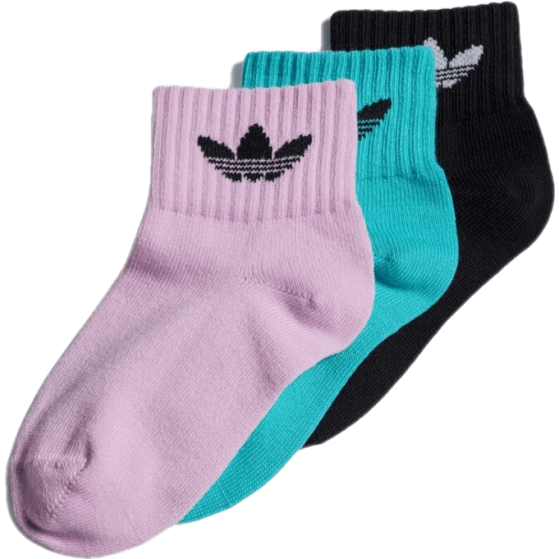 adidas/阿迪达斯三叶男女青少年休闲运动体育短筒袜子吸汗 HK7186