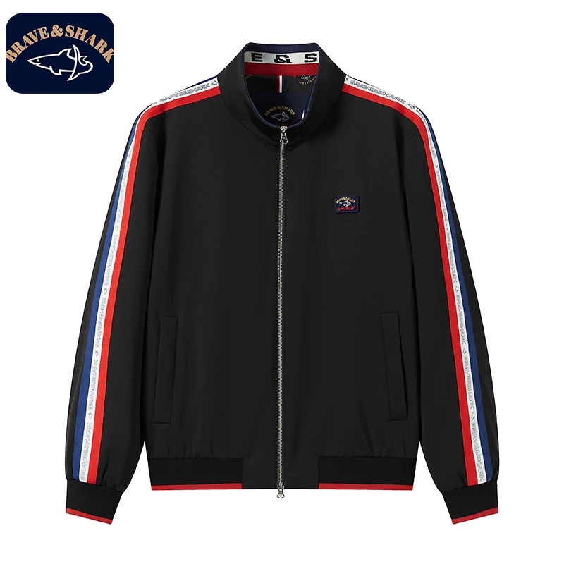 BRAVE&SHARK/勇士鲨鱼男士长袖运动时尚休闲立领夹克秋季春秋百搭