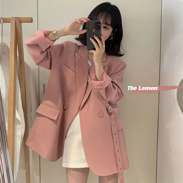 2025西装外套春装新款韩版宽松休闲百搭港风西服女设计感小众上衣