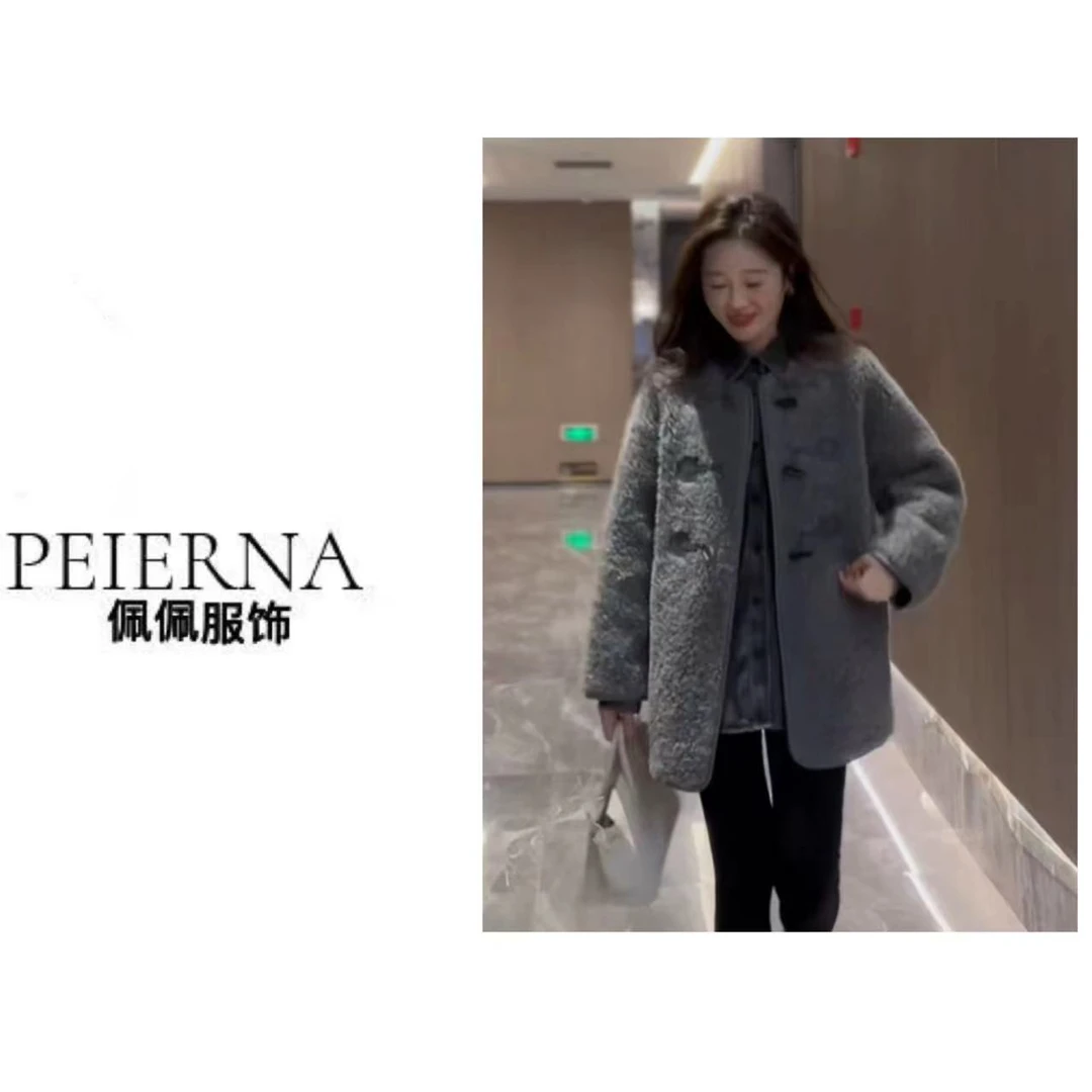 佩佩PB 【一手长羊角扣】100全羊毛外套  S944  5015067  时尚百搭