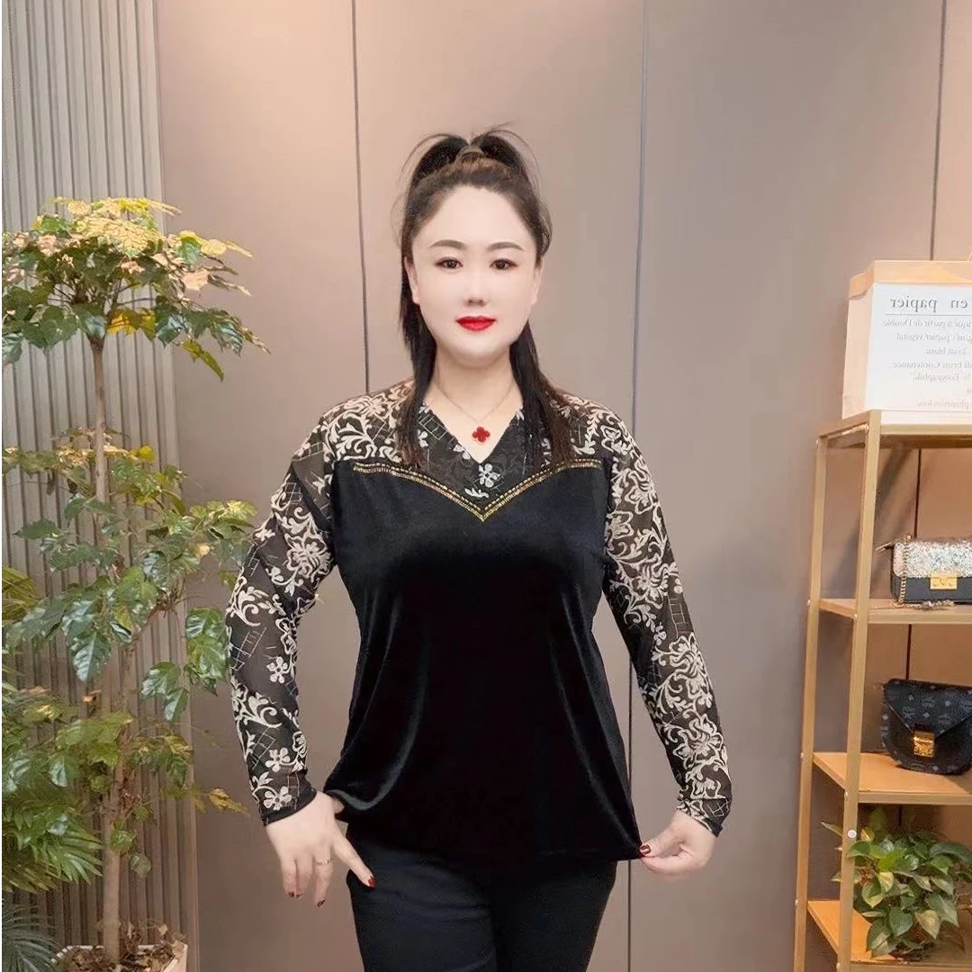 2024秋季新款时尚拼接洋气上衣#8593