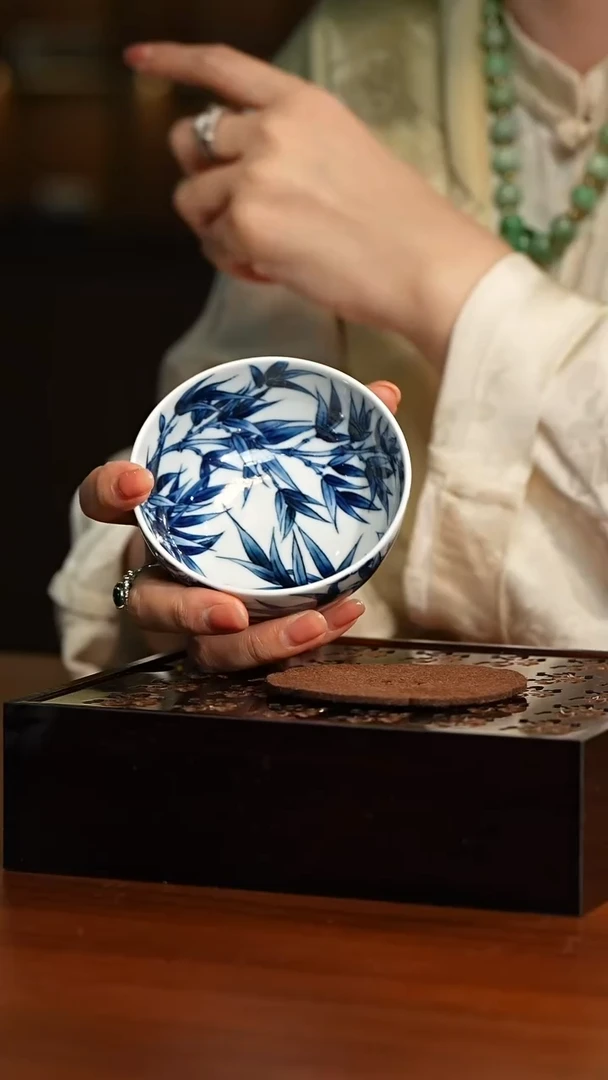 【闪购商品】预售10天先发茶巾雨后湛蓝系列清风有信翠竹主人杯L