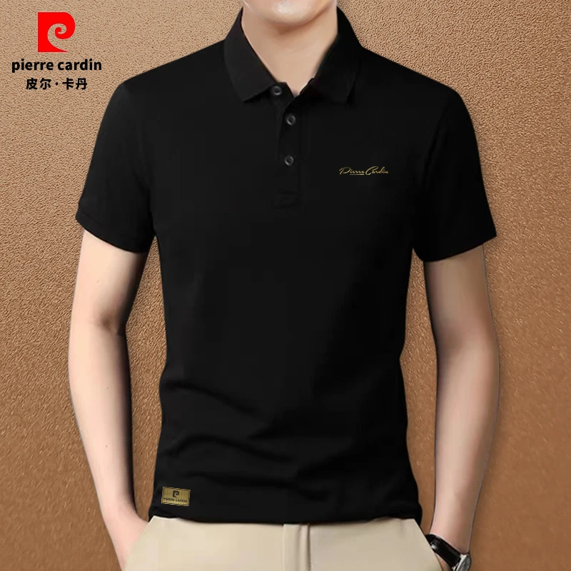 皮尔卡丹高端翻领商务休闲POLO衫男士中青年大码上衣修身男卫衣