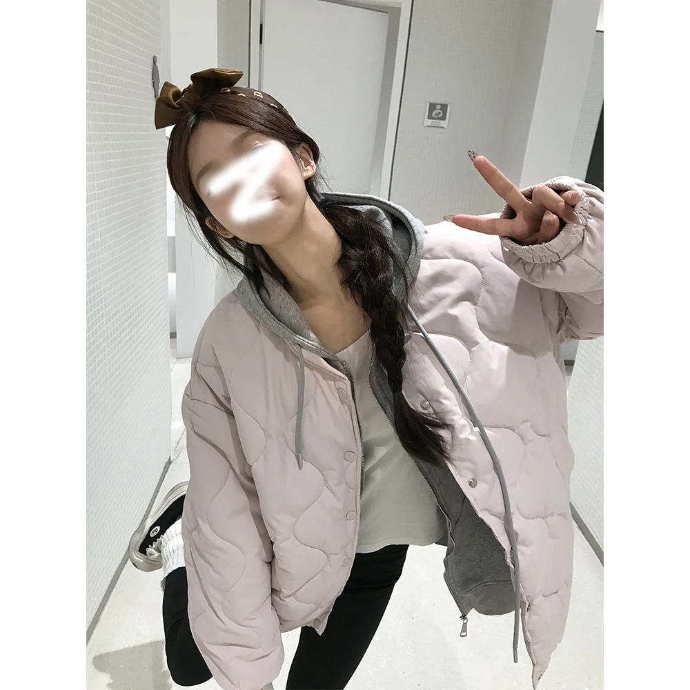 2024年新款冬季羽绒棉衣女韩系棉袄秋冬夹棉外套菱格小个子棉服潮