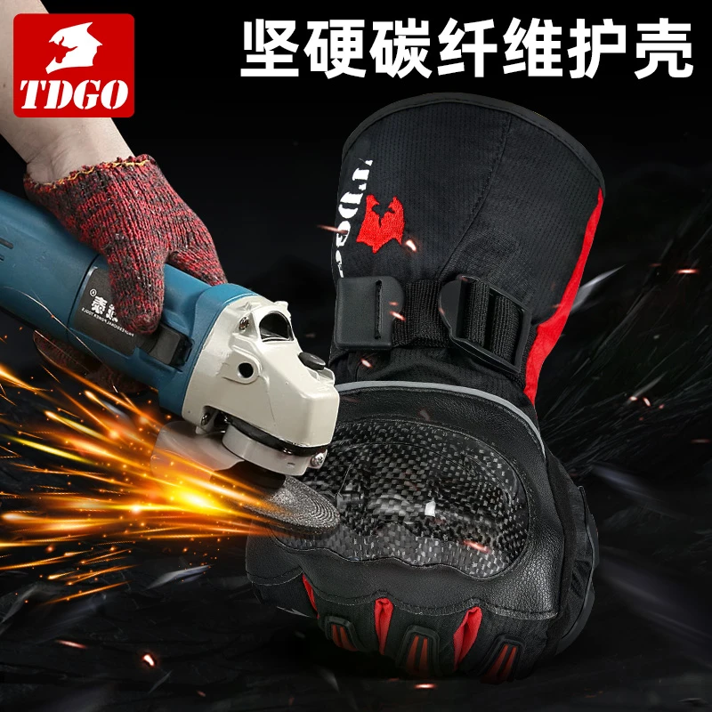 冬季长款摩托车手套男保暖防水机车骑行装备加厚骑士防风防寒防摔