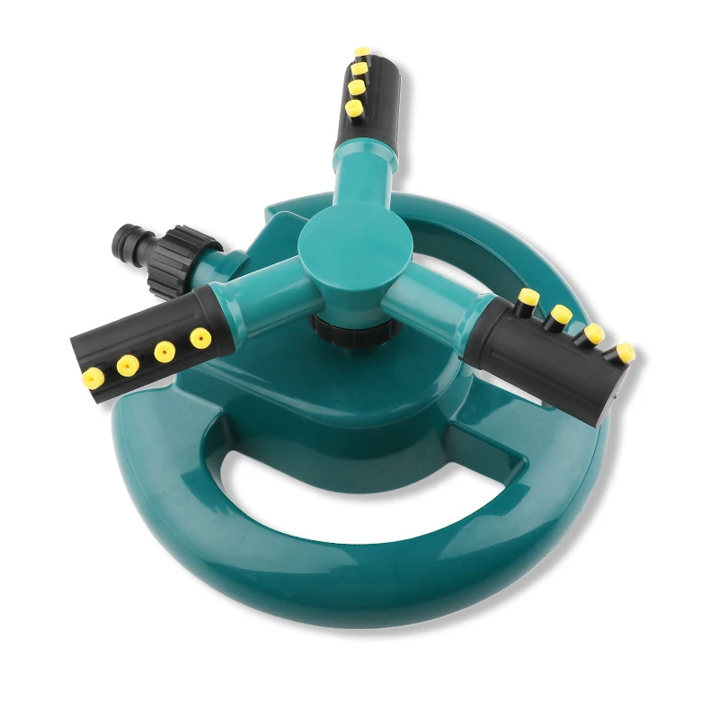 朝歌 360度自动旋转三叉洒水喷头灌溉旋转洒水独立式洒水器浇花器