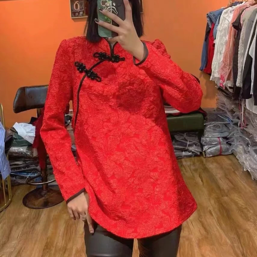 【优搭严选】优搭定制时尚百搭国潮立领新中式复古盘扣上衣70365