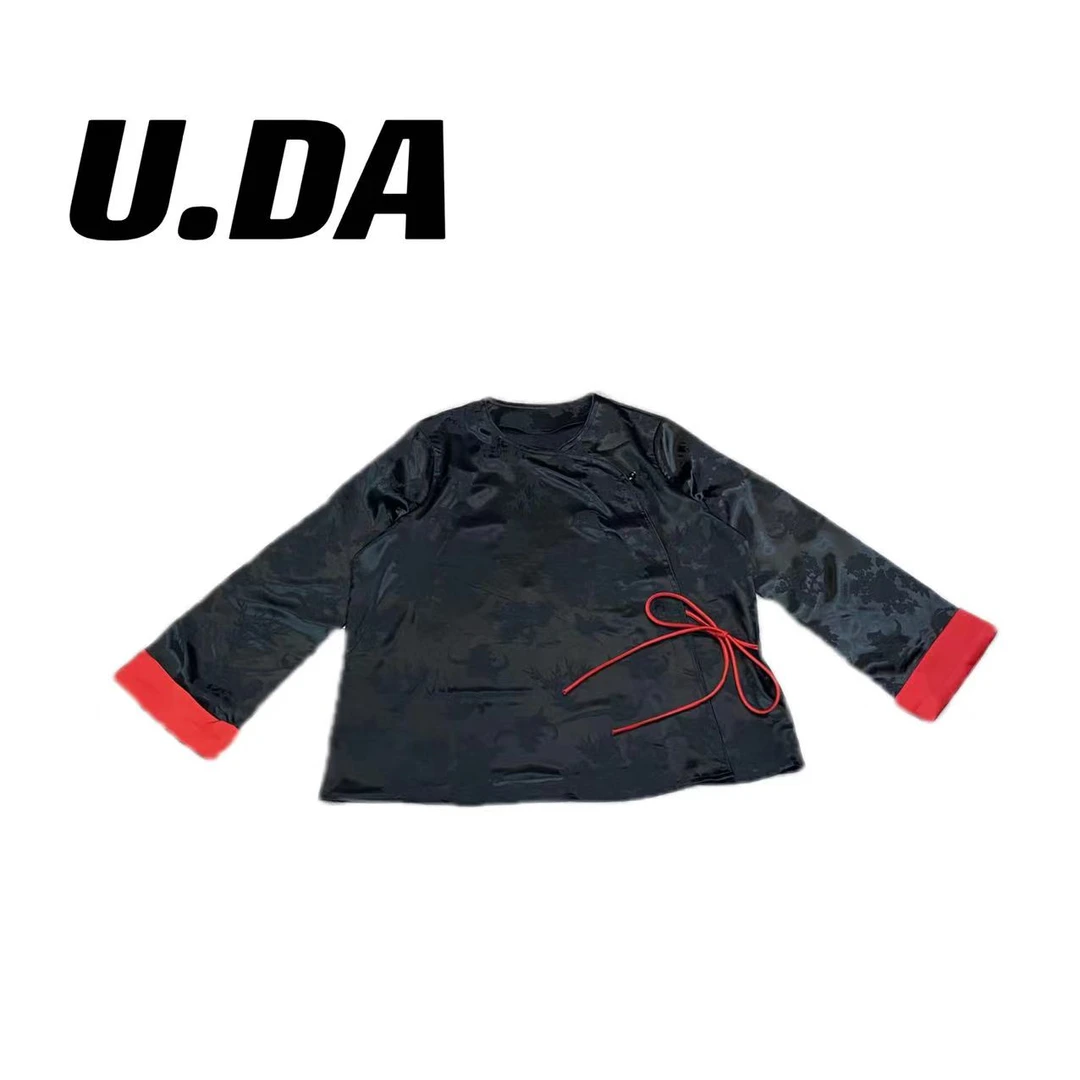 【优搭严选】时尚百搭设计款国潮暗纹提花复古中式上衣