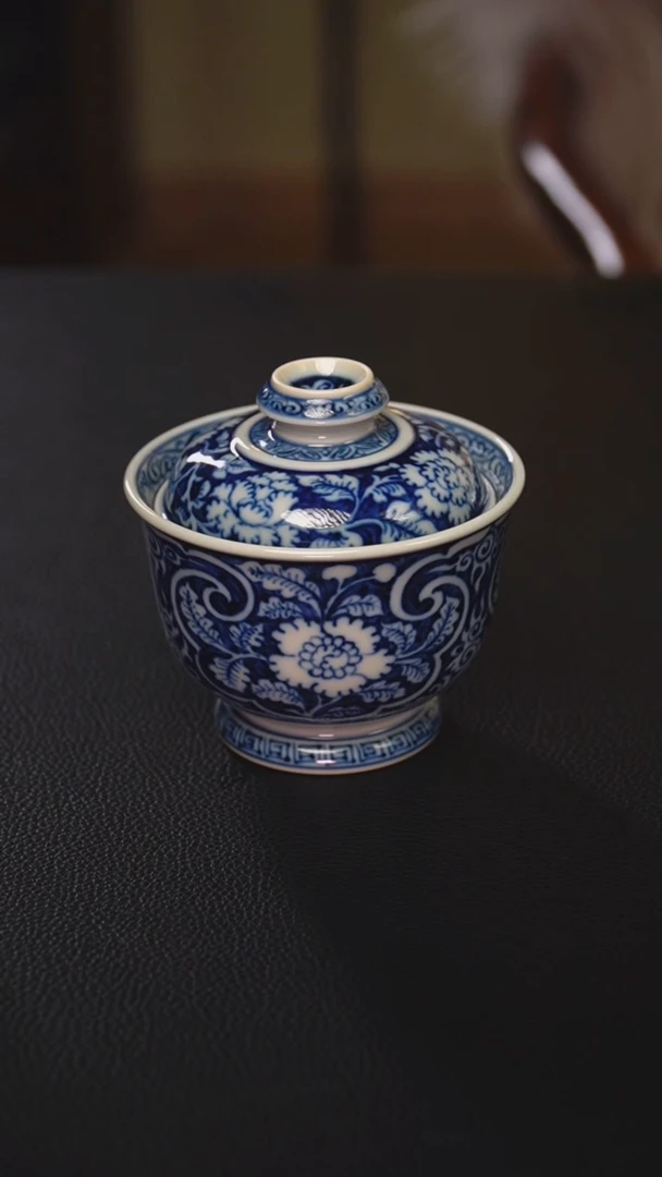 【闪购商品】瓷杯元黛 三面如意花卉