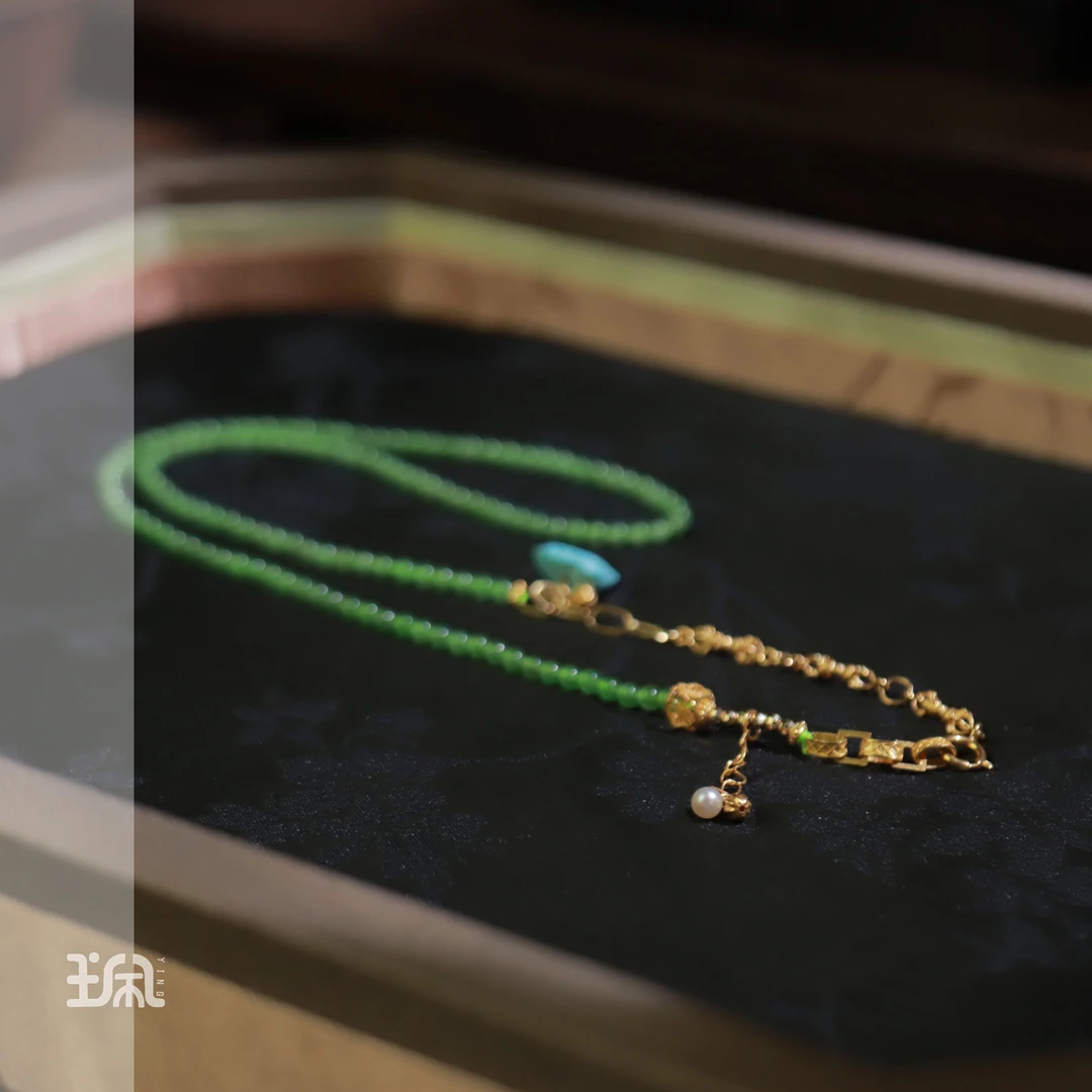 单链/追梦|和田玉*18K金镶嵌XYB24051521多样性发其一