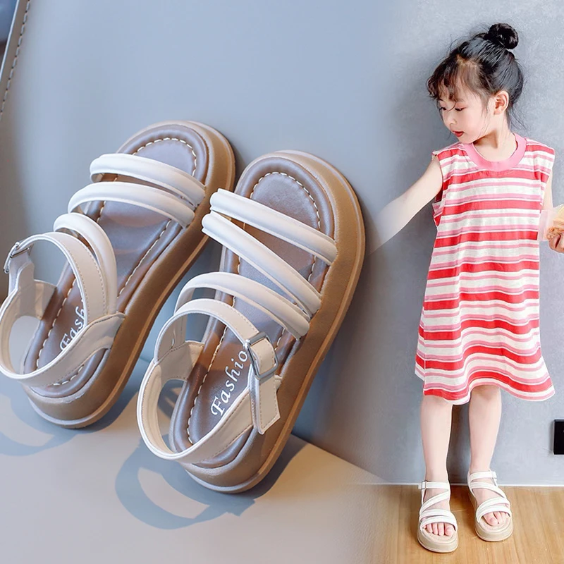 儿童凉鞋2024夏季新款公主鞋软底沙滩凉拖中大童儿童防滑凉鞋女童