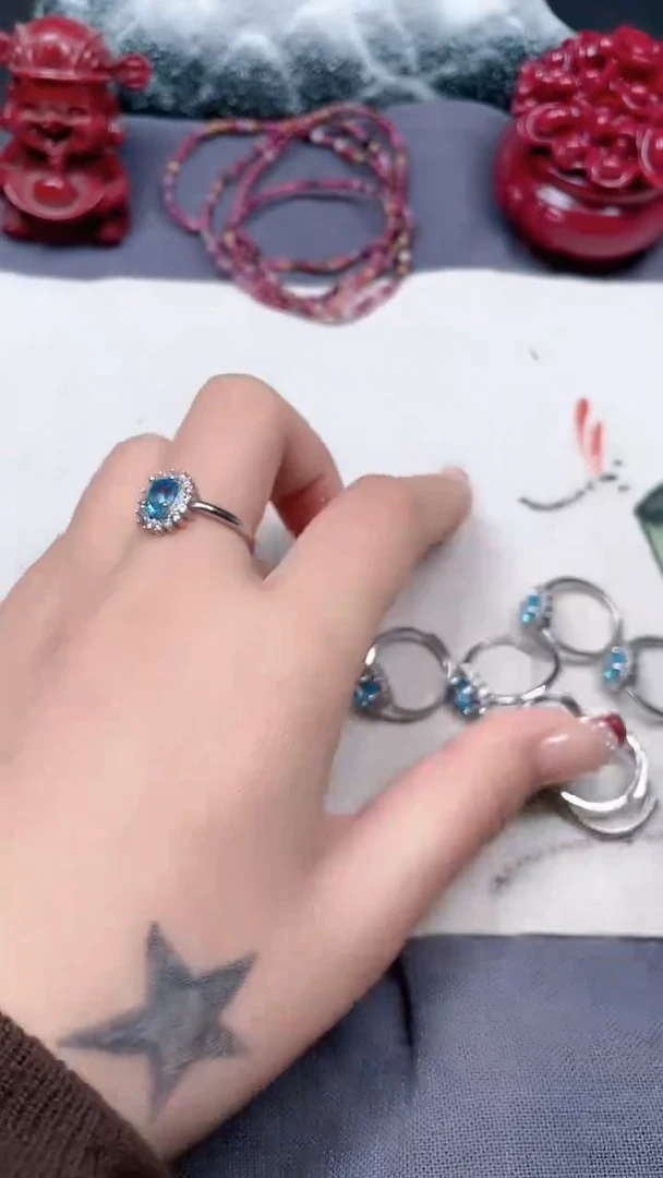 【闪购商品】托帕石戒指合金多样性发货拍一发一