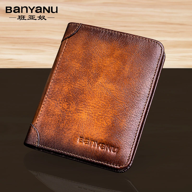 男士钱包2023新款防盗刷超薄卡包一体头层牛皮短款真皮钱夹皮夹子