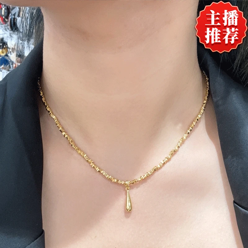 铜合金项链 时尚百搭碎银子项链高级感颈链