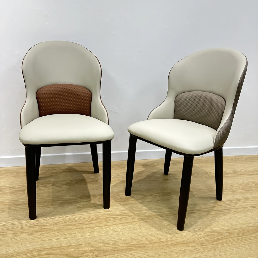 意式轻奢现代简约餐椅高级感家用椅酒店洽谈椅