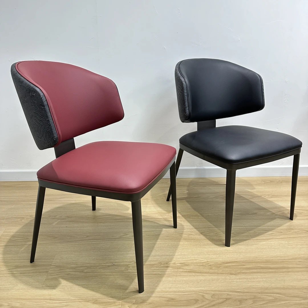 意式简约家用北欧餐厅极简椅子高级感轻奢餐椅书桌书房酒店