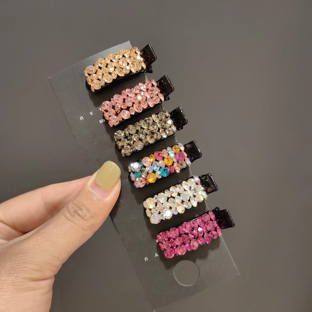 韩国施家立钻小抓夹半圆刘海小顶夹韩版2024超洋气小抓夹高档发夹