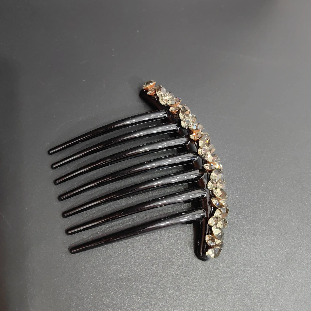 韩国s家水晶立钻盘发插梳韩版发夹高档插梳发夹发卡百搭发夹头饰