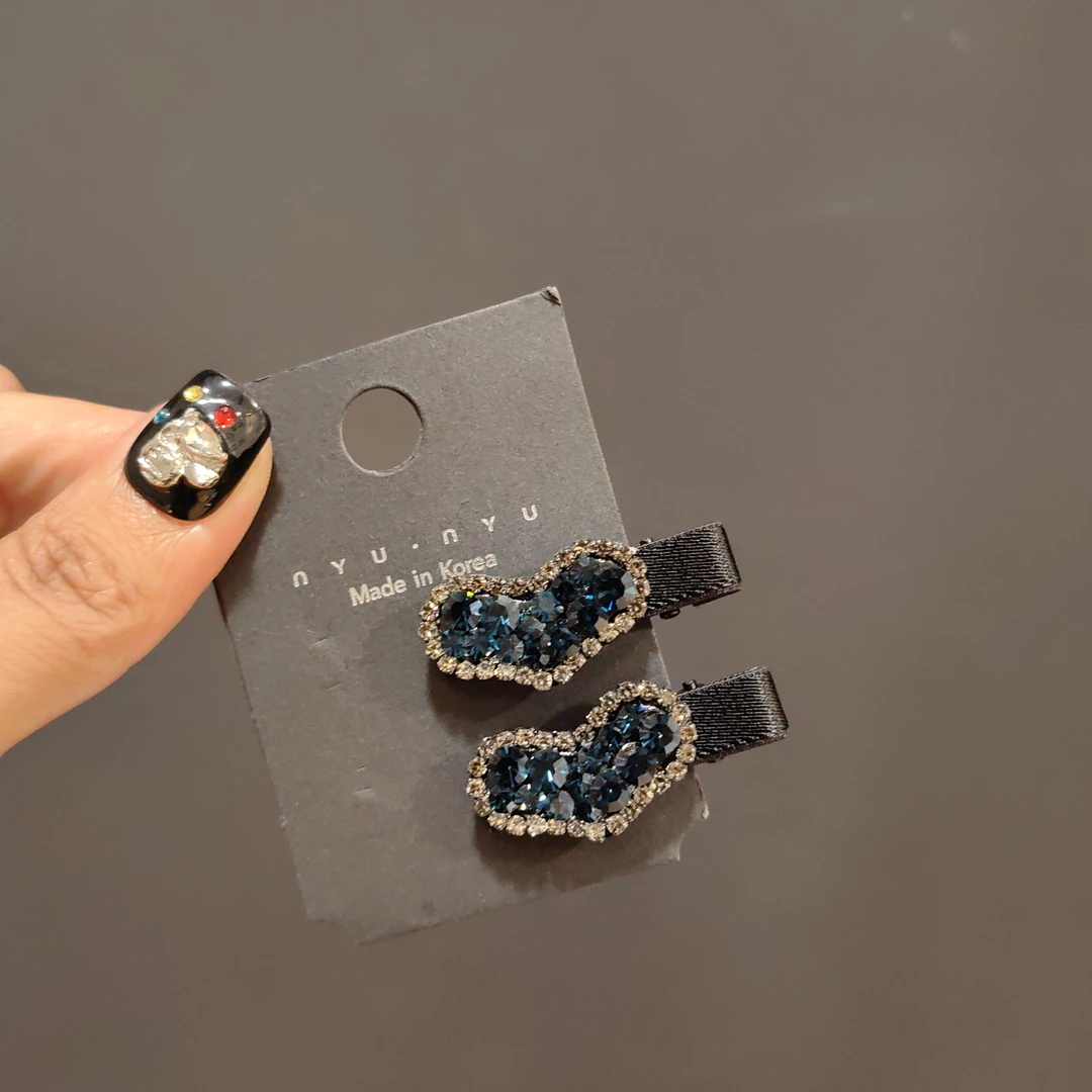 韩版爱心鸭夹福利品迷你边夹侧边夹（墨兰灰）