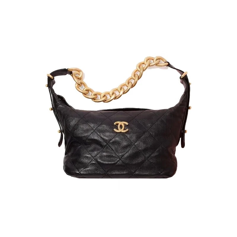 未使用 Chanel/香奈儿 中号菱格纹牛皮饺子包手提单肩包（E店）