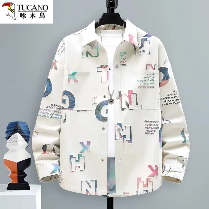 啄木鸟春季男士休闲长袖衬衫男款青少年学生国风薄款春秋高端上档