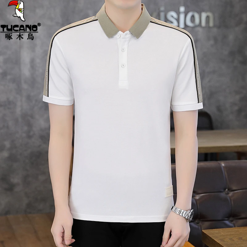 TUCANO/啄木鳥夏季翻领半袖透气商务休闲时尚百搭男修身纯色Polo