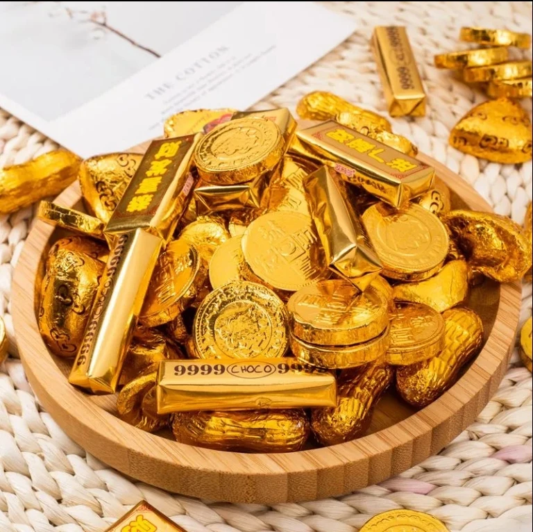 【到手2斤 】金装巧克力丝滑香甜新年糖果喜糖儿童糖果零食500g/袋