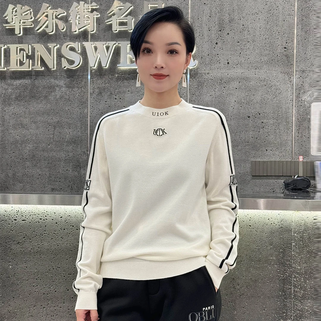 【华尔街名品】24新款欧货时尚高端欧货轻奢针织男字母刺绣百搭毛衣